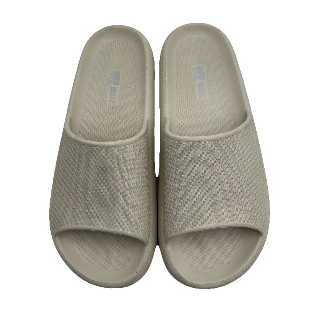 32 Degrees Ladies' Size XL Cushion Slide Shower Sandal, Tan W 11-12 Men 9-10